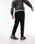 Topman tapered pintuck jogger in black