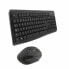 Keyboard and Mouse CoolBox COO-KTR-02W Spanish Qwerty Wireless Black Spanish QWERTY