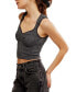 ფოტო #3 პროდუქტის Women's Love Letter Textured Sweetheart Cami