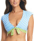 ფოტო #1 პროდუქტის Women's Cropped Tie-Front Swim Top