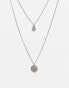 ASOS DESIGN chakra multirow necklace in silver tone