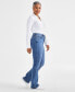 Фото #3 товара Women's Mid-Rise Curvy Bootcut Jeans, Regular, Short and Long Lengths, Created for Macy's