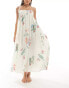 Фото #1 товара ASOS DESIGN trapeze maxi beach dress in postcard print