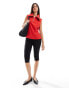 Фото #4 товара ASOS DESIGN supersoft half zip tank in red