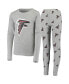 Big Boys Gray Atlanta Falcons Long Sleeve T-shirt and Pants Sleep Set