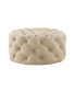 Фото #2 товара Bella Upholstered Tufted Allover Round Cocktail Ottoman