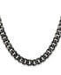 ფოტო #1 პროდუქტის Stainless Steel Oxidized 9.25mm Curb Chain Necklace