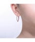 Sterling Silver Cubic Zirconia Gems Hoop Earrings