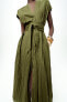 Фото #5 товара Платье из жатой ткани с поясом — zw collection ZARA