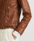 ფოტო #3 პროდუქტის Tumbled-Leather Jacket