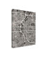 Фото #2 товара Michael Tompsett Denver Colorado Street Map Black Canvas Art - 15" x 20"