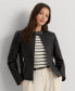 ფოტო #1 პროდუქტის Petite Leather Moto Jacket