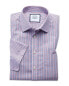 Фото #1 товара Charles Tyrwhitt Non-Iron Check Short Sleeve Classic Fit Shirt Men's