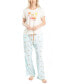 ფოტო #4 პროდუქტის Women's Vibes T-shirt/Voile pant