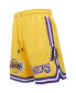Фото #4 товара Men's Gold-Tone Los Angeles Lakers Chenille Shorts