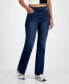 ფოტო #3 პროდუქტის Juniors' Mid-Rise Flare-Leg Cargo Jeans