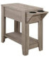 Фото #1 товара Accent Table - 23" H Dark Taupe with A Glass Holder