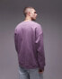 Topman washed relaxed sweatshirt in purple