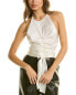 Фото #1 товара Materiel Silk-Blend Ruched Halter Top Women's White Xs