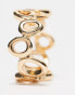 ASOS DESIGN ring with circle design in gold tone