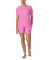 ფოტო #1 პროდუქტის Women's 2-Pc. Printed Boxer Pajamas Set