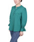 Women's Long Sleeve Y-neck Blouse