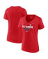 ფოტო #1 პროდუქტის Women's Red St. Louis Cardinals 2022 Postseason Locker Room V-Neck T-shirt