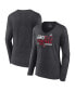 Фото #1 товара Women's Heather Charcoal Tampa Bay Buccaneers 2023 NFC South Division Champions Conquer Long Sleeve V-Neck T-shirt