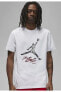 Фото #1 товара Air Jordan Essential Jumpman Flight Crew Men's Tee T-shirt Beyaz Pamuklu Tişört