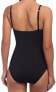 Фото #3 товара Tommy Bahama Womens 183950 Pearl V-Neck One Piece Swimsuit Black Size 10