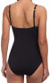 Tommy Bahama Womens 183950 Pearl V-Neck One Piece Swimsuit Black Size 10