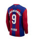 ფოტო #3 პროდუქტის Men's Robert Lewandowski Royal Barcelona 2023/24 Home Replica Long Sleeve Jersey