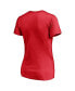 ფოტო #4 პროდუქტის Women's Red, Heather Gray Washington Capitals Short Sleeve and Long Sleeve V-Neck T-shirt Combo Pack