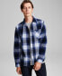 Фото #1 товара Men's Plaid Button-Down Flannel Shirt, Created for Macy's