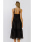 Фото #4 товара Women's Tulle Contrast Midi Dress