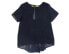 Michael Michael Kors Women's Basic Navy Hilo Necklace Peplum Blouse Sz. 8 $99