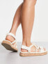 Фото #7 товара Public Desire Miami quilted rope flatform sandals in cream