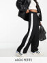 Фото #1 товара ASOS DESIGN Petite pull on trouser with contrast panel in black