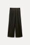 Zw collection darted minimalist wool blend trousers