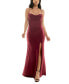 ფოტო #1 პროდუქტის Juniors' Cowlneck Ruched Gown