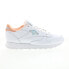 Reebok Classic Leather Womens White Leather Lace Up Lifestyle Sneakers Shoes 8 - фото #1