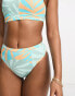 ROXY – Pop Up – Bikinislip mit tropischem Print