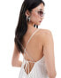 Фото #2 товара Monki maxi dress with strappy open back in off white