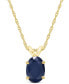 ფოტო #1 პროდუქტის Sapphire (1 ct. t.w.) Pendant Necklace in 14k Yellow Gold