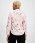 Фото #3 товара Women's Floral-Print Bow Blouse, Created for Macy's