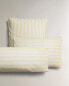 Фото #3 товара Striped cotton linen pillowcase