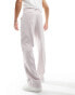 Фото #3 товара ASOS DESIGN smart wide leg trousers in light pink