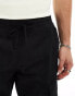 Pull&bear basic cargo trouser in black