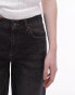 Topshop low rise Cinch back jeans in black cross hatch Черный, W32 L32 - фото #4