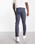 Only & Sons slim fit jersey trousers in navy check